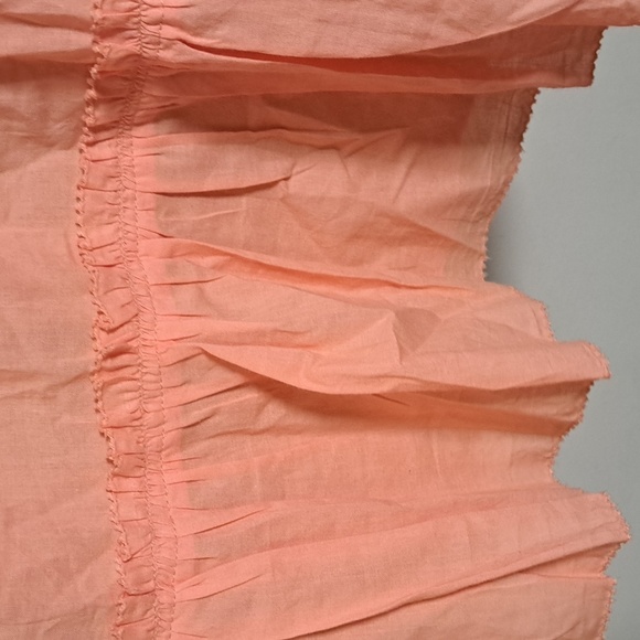 Black Tape Cotton Smocked Babydoll Dress in Coral Cloud SM - Picture 8 of 11